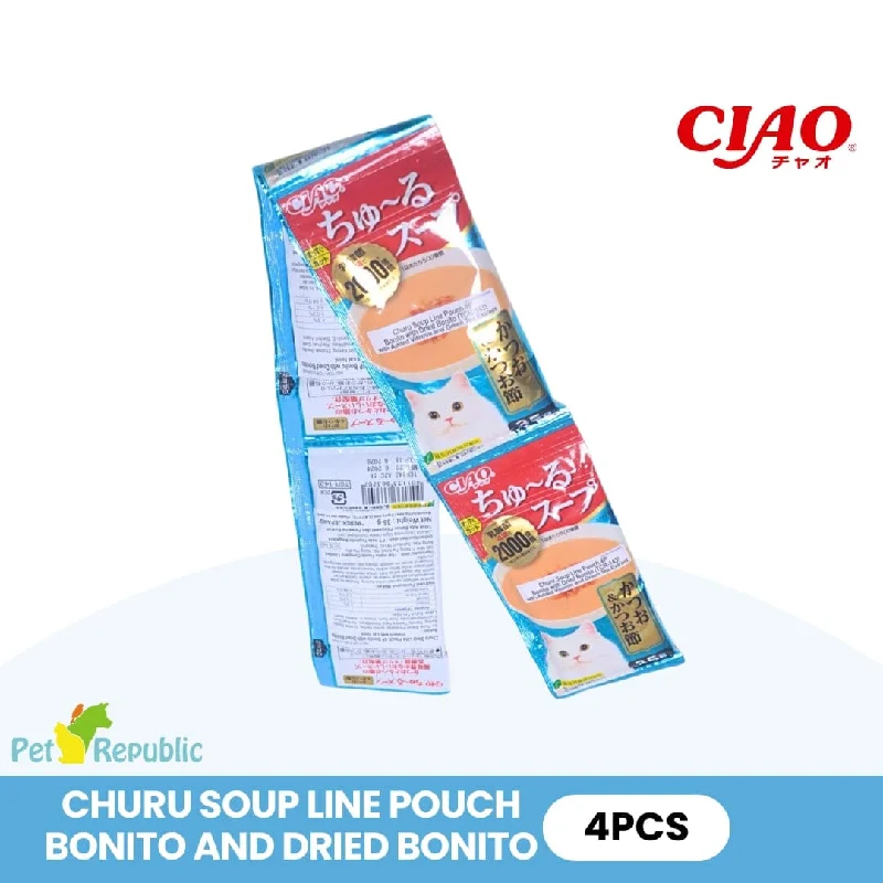 CIAO TCR143 Makanan Kucing Soup Probiotic Bonito 4pcs