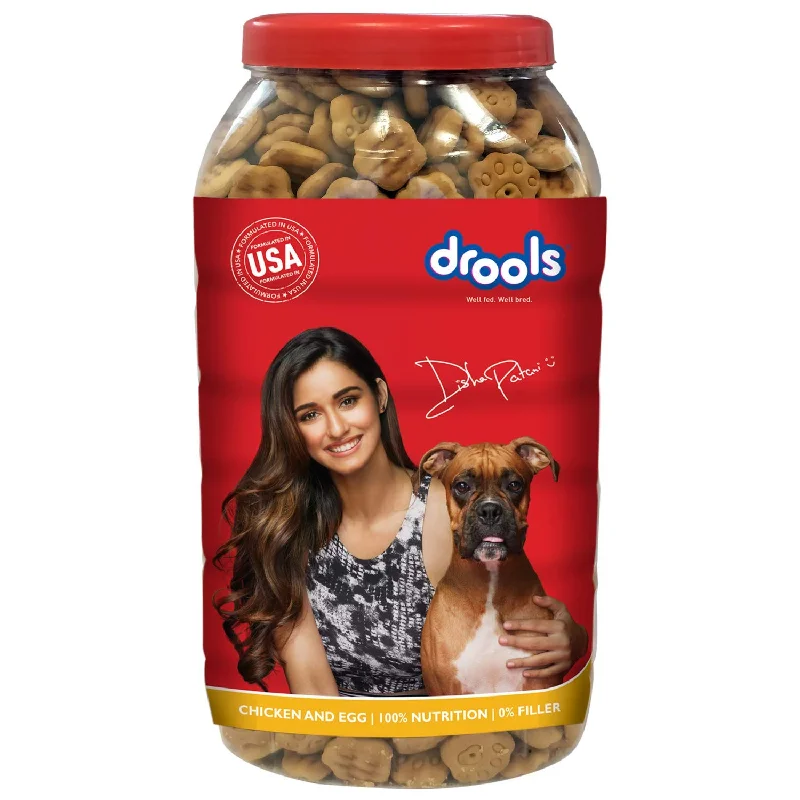 Drools Chicken and Egg Biscuit, Dog Treats - Jar