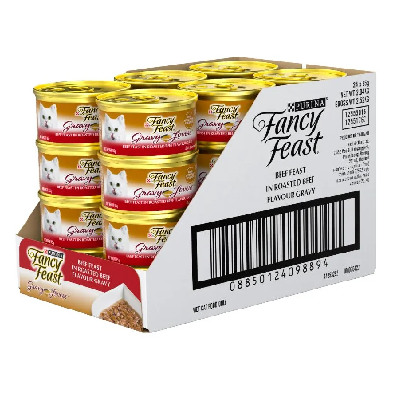 Fancy Feast Gravy Lovers Beef Feast Roasted Beef Flavour Gravy Gourmet 24X85g