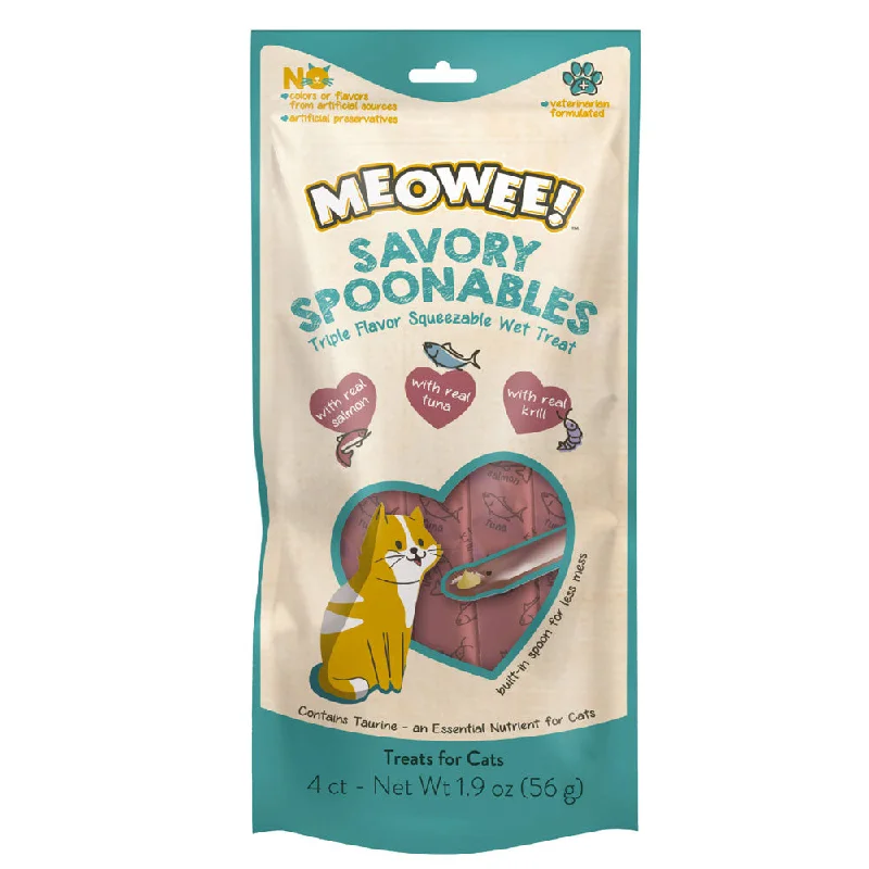 Meowee Savory Spoonables Salmon, Tuna & Krill