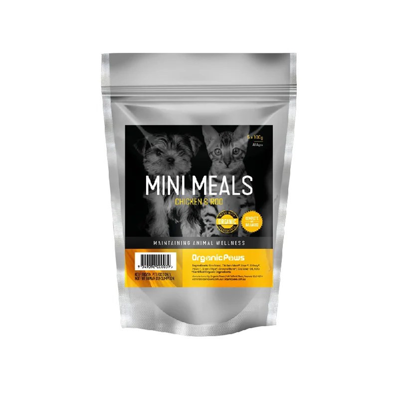 [Syd Only] Organic Paws Mini Meals Chicken & Roo Raw Pet Food 500g