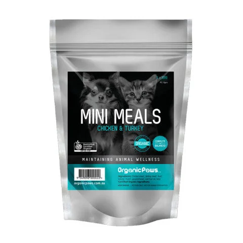 [Syd Only] Organic Paws Mini Meals Turkey & Chicken Raw Pet Food 500g