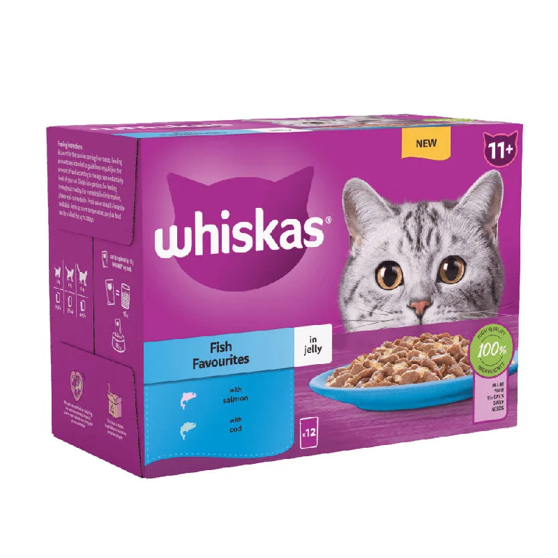 Whiskas Pouch 11+ Fish Favourites In Jelly 12x85g