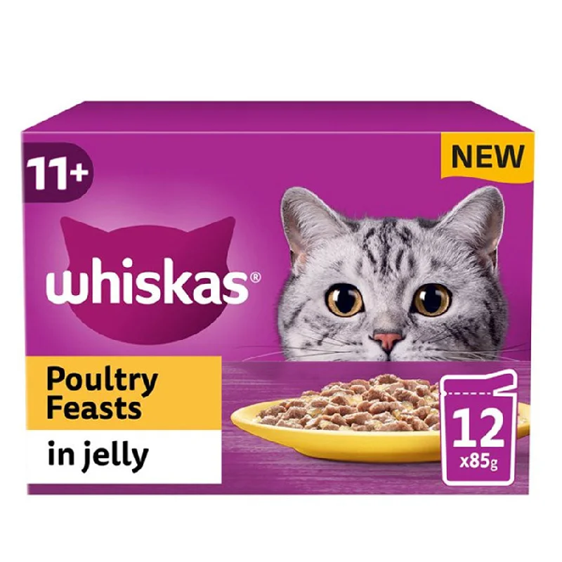 Whiskas Pouch 11+ Poultry Feasts In Jelly 12x85g