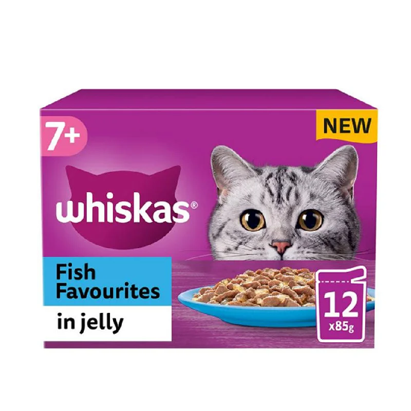 Whiskas Pouch 7+ Fish Favourites In Jelly 12x85g