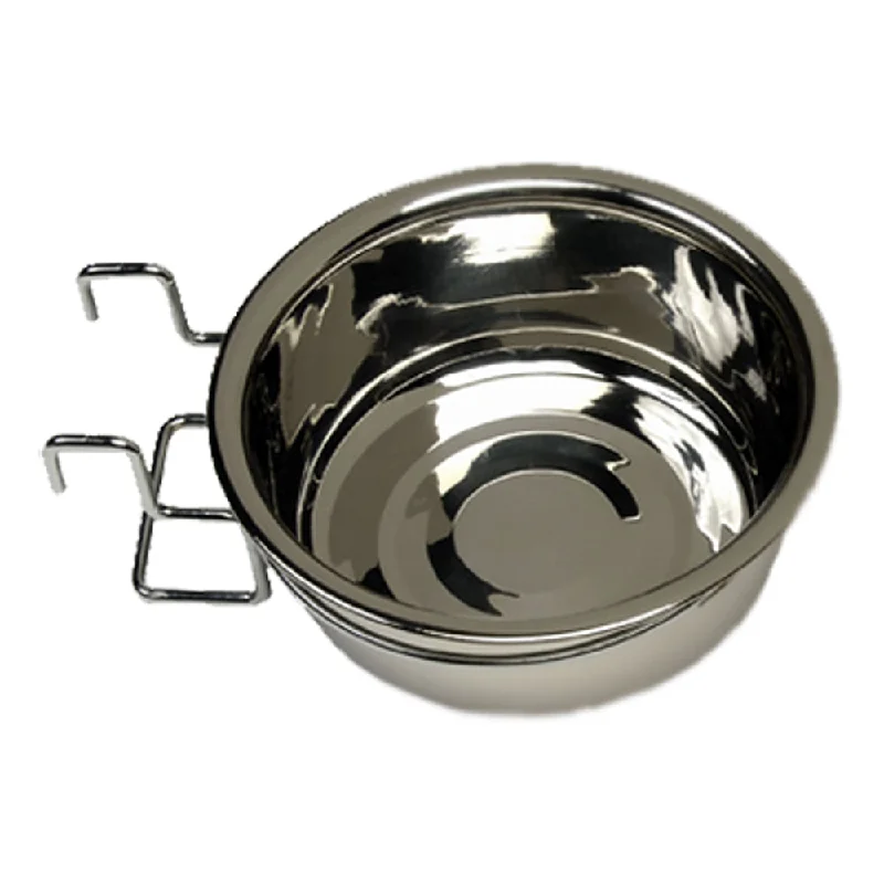 SS Bowl / Coop Cup with Wire Holders & Hook, 64 oz