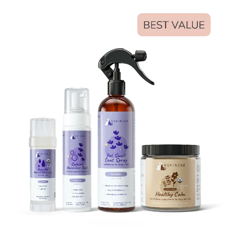 <p>Worried about your pup’s anxious behavior? Look no further, we have the perfect solution with our dog Calm Kit! </p>
<p>Our Healthy calm supplement made from organic chamomile and thyme provides relief for symptoms while also working to treat them.