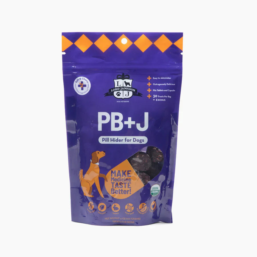 Lord Jameson PB+J Organic Pill Hider Dog Treats (6 oz)