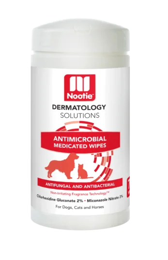 Nootie Dermatology Solutions Antimicrobial Medicated Wipes For Dogs & Cats