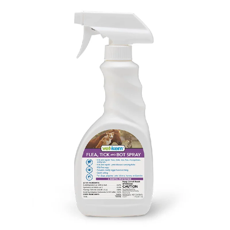 Vet-Kem Flea, Tick & Bot Spray, 16 oz