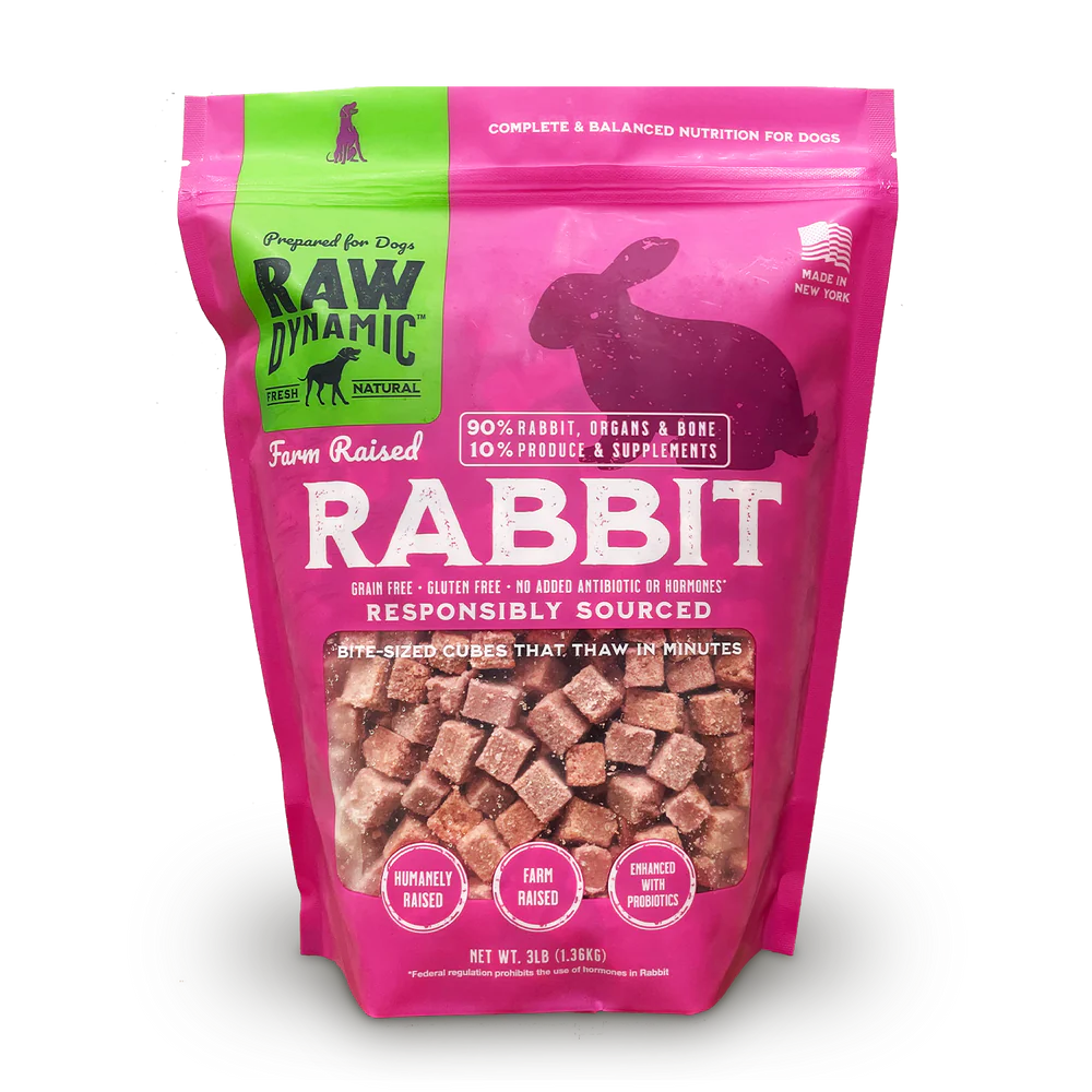 Raw Dynamic Frozen Rabbit Dog Food