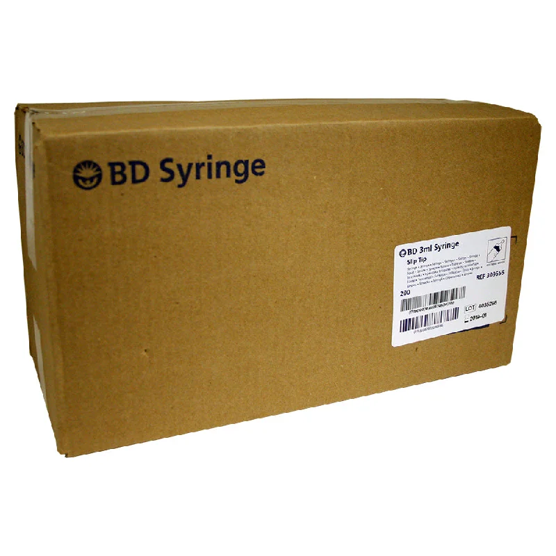 BD Slip Tip Syringes, 3cc, 200 ct