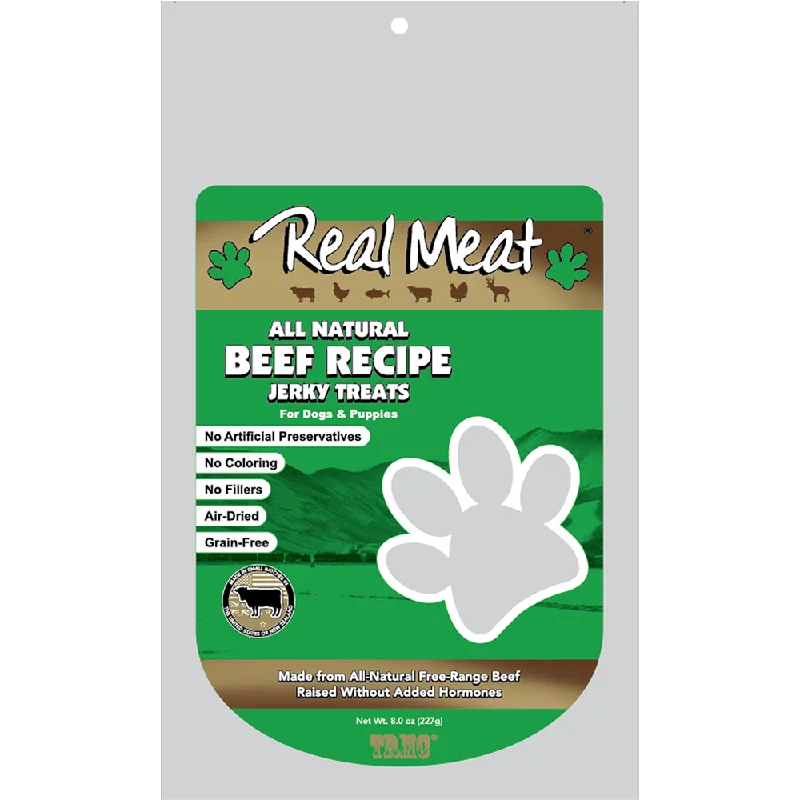 The Real Meat Company Real Meat Dog Treats Beef Jerky (8 Oz)