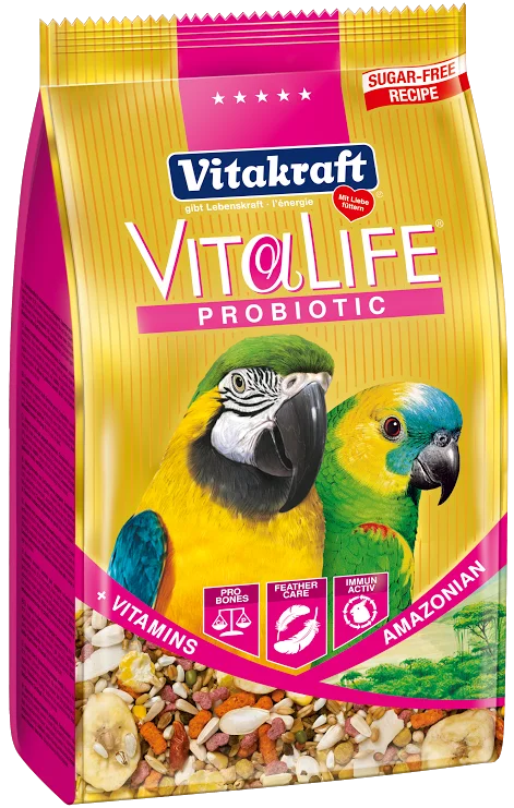 Vitakraft VitaLife Probiotic Amazonian Parrot Bird Food 650g