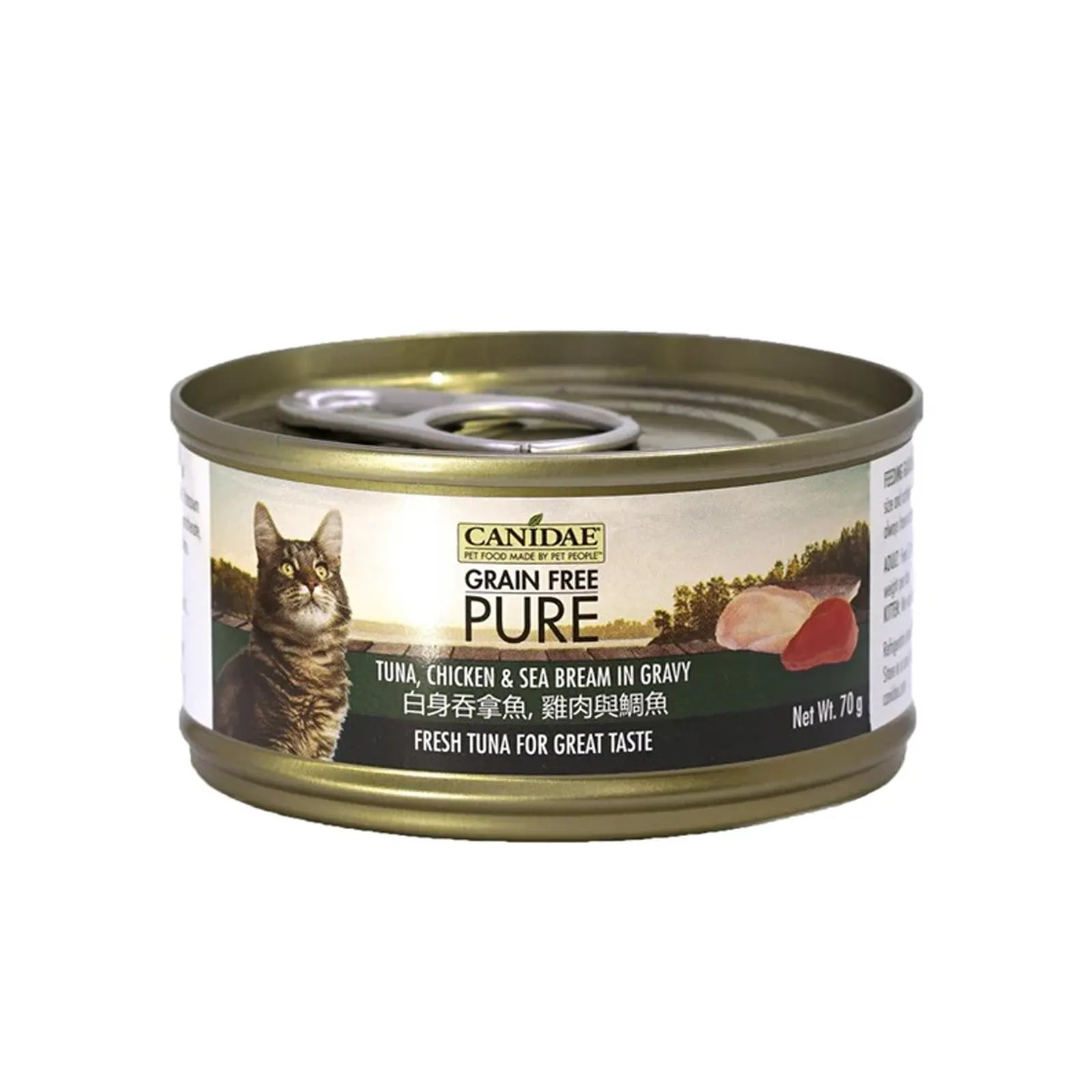 Canidae Pure Canned food for Cat - Tuna, Chicken & Sea Bream in gravy 70g