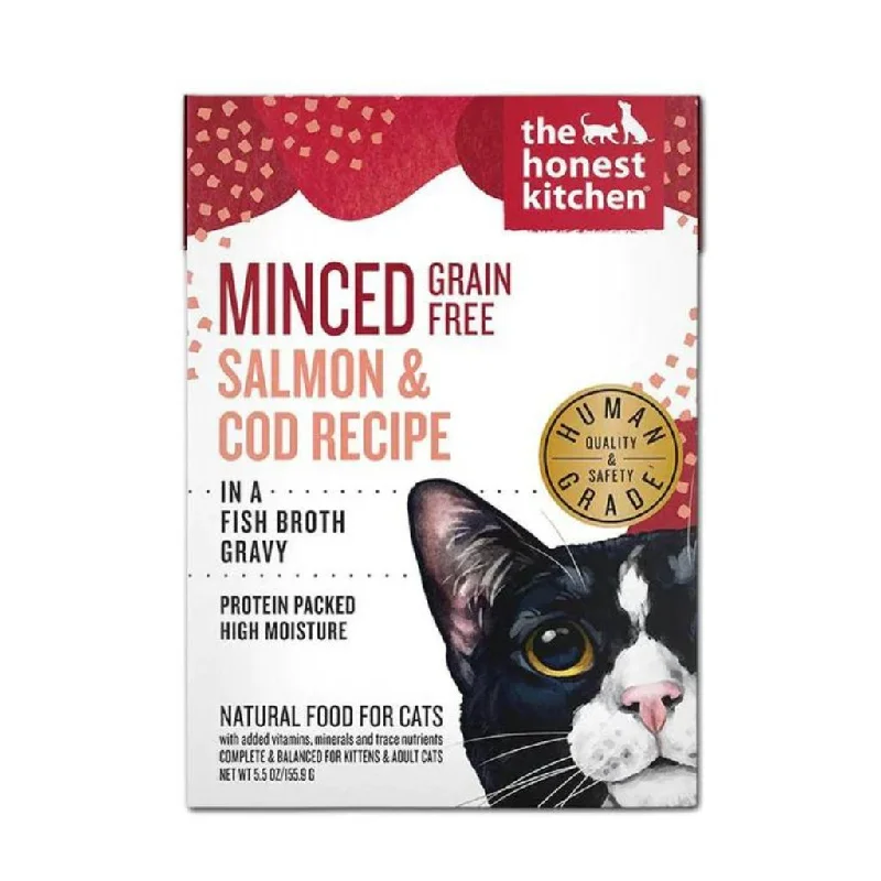 Grain Free Minced Salmon & Cod in Fish Broth for Cats 12 x 5.5oz