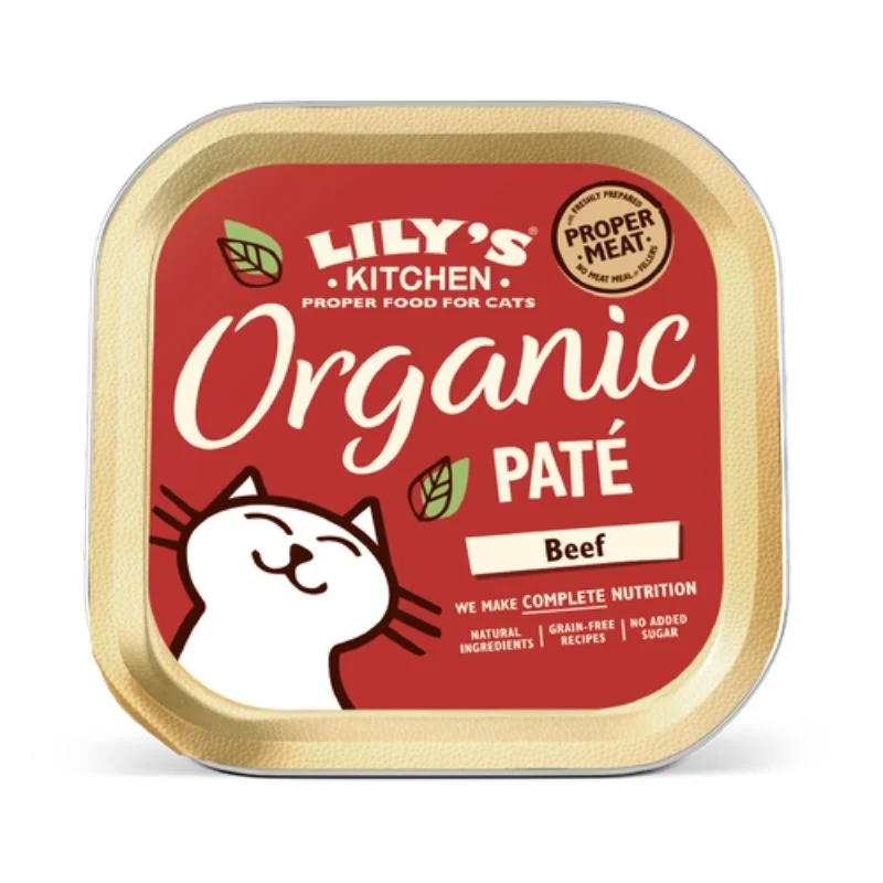 Lily's Kitchen - Wet Food For Cats - Organic Beef Paté 85g