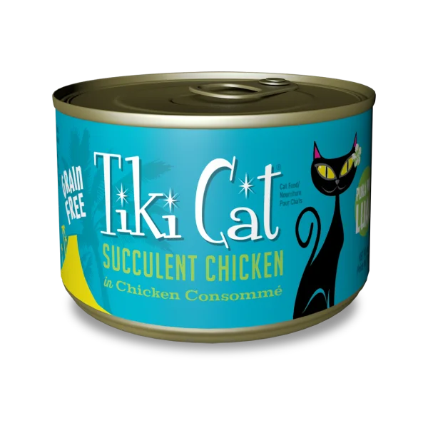 Tiki Cat Luau Puka Puka Succulent Chicken in Consomme 8 x 6 oz cans