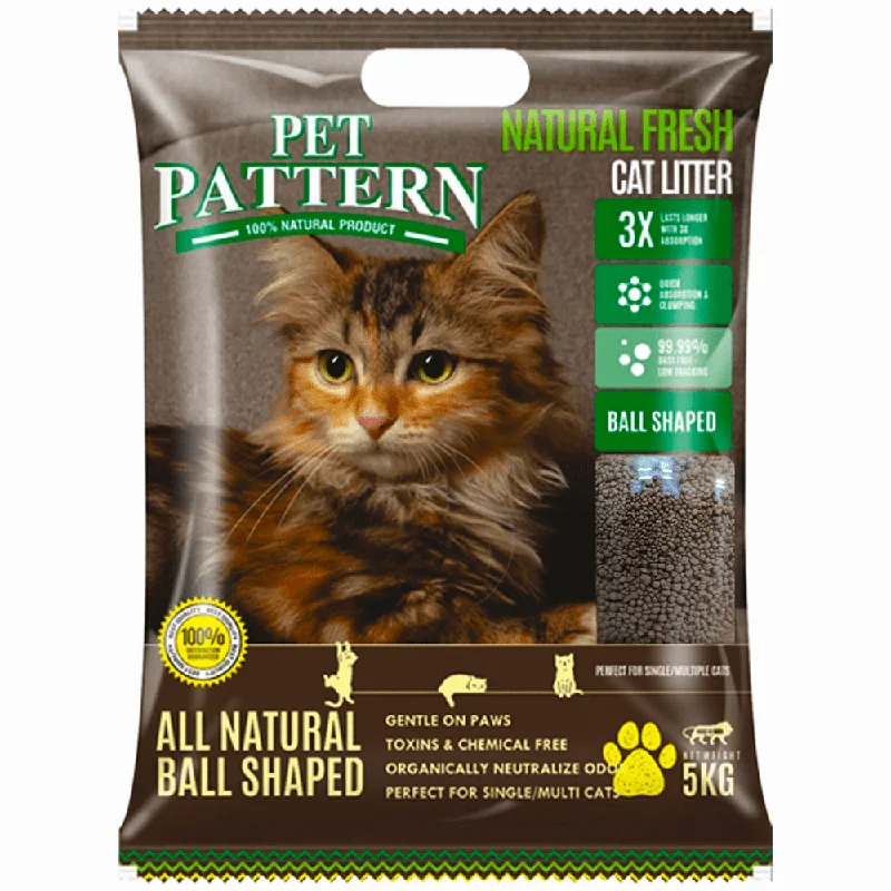 Pet Pattern Ball Shaped Unscented Natural Fresh Cat Litter