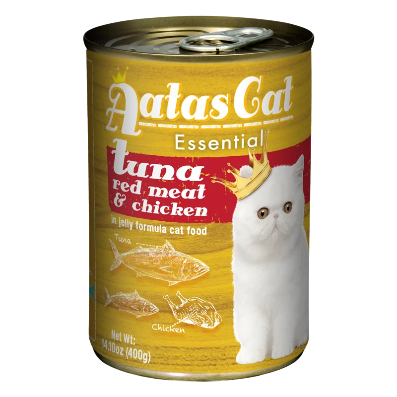 Aatas Cat Essential Tuna Red Meat & Chicken in Jelly Formula 400g