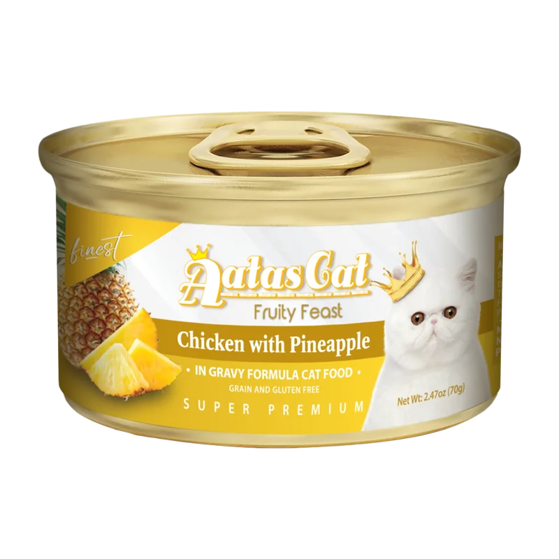 Aatas Cat Finest Fruity Feast Chicken with Pineapple in Gravy 70g