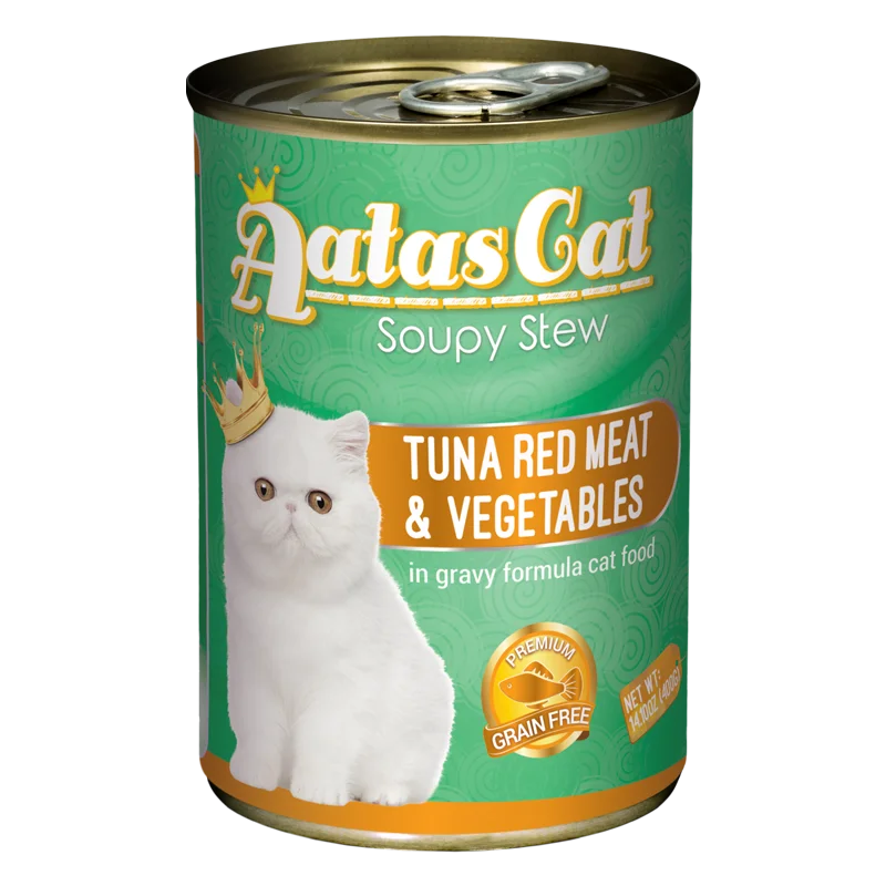 Aatas Cat Soupy Stew Tuna Red Meat with Vegetables in Gravy 400g