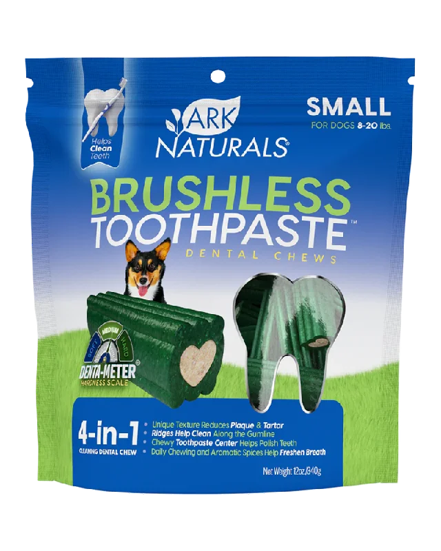 Ark Naturals Brushless Toothpaste Dental Chews for Dogs - Small 12oz