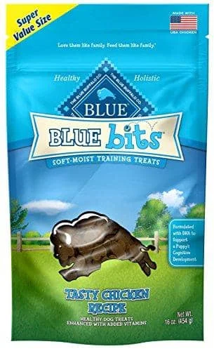 Blue Buffalo Blue Bits Tasty Chicken Recipe Soft-Moist Training Dog Treats, 16 Oz