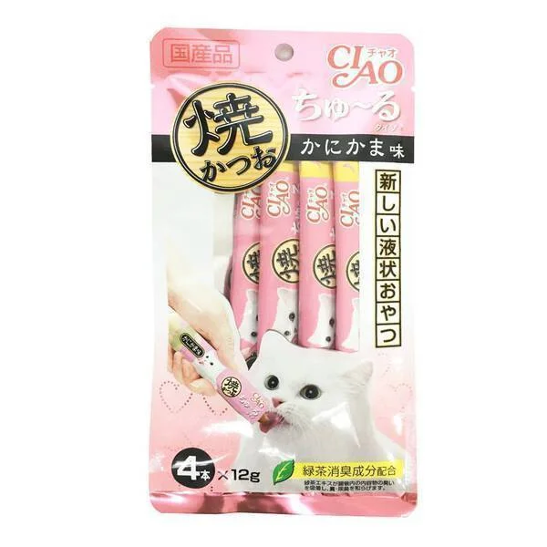 Ciao Cat Treat Grilled Tuna Crab Flavor 48g (4pcs) (4R-107)