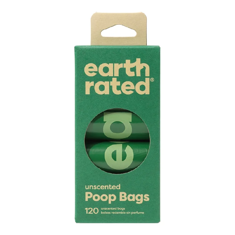 Earth Rated Unscented Poop Bags - 8 Rolls, 120 bags