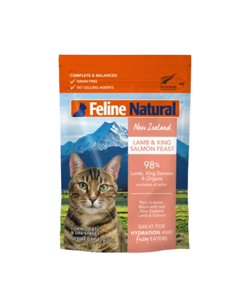 Feline Natural Lamb & King Salmon Feast Pouches (85g)