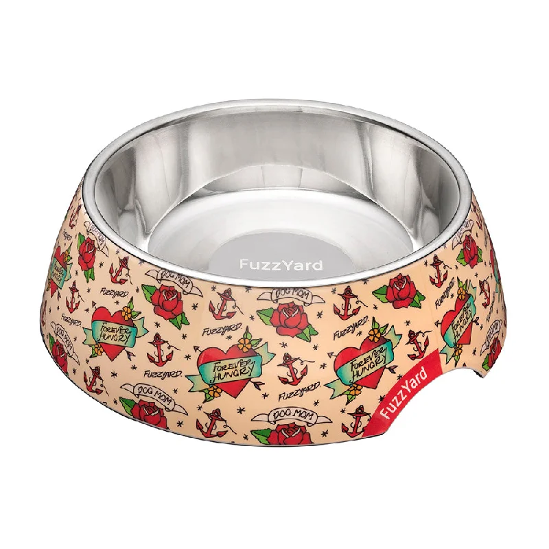 Fuzzyard Pet Bowl Melamine Ink'd Up L