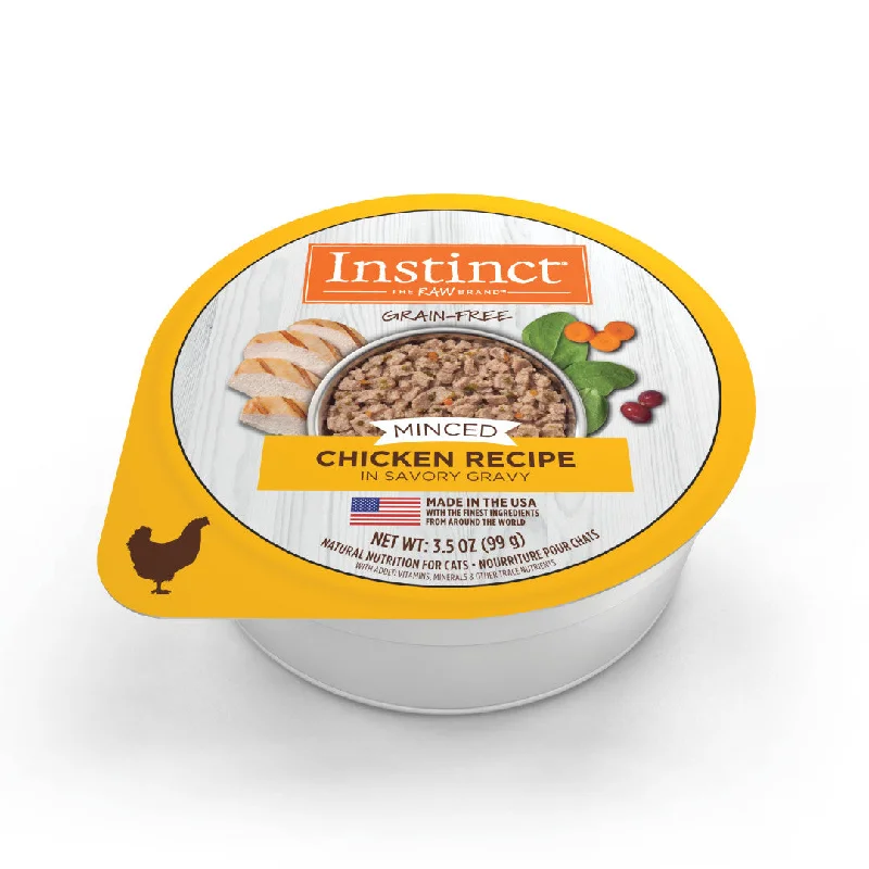 Instinct The Raw Brand Cat Cups Grain-Free Minced Real Chicken Recipe 3.5oz