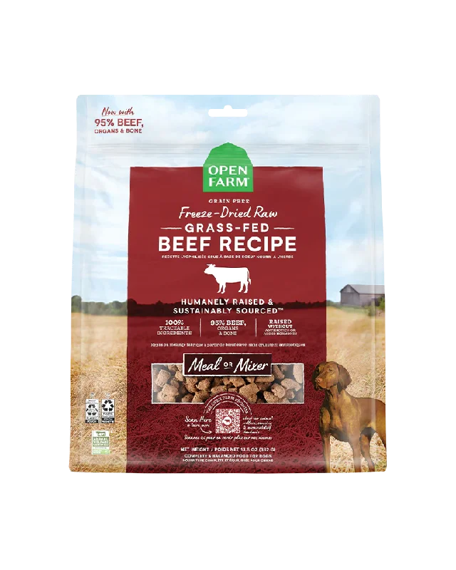 Open Farm Freeze-Dried Raw Grass-Fed Beef Dog Food 22oz