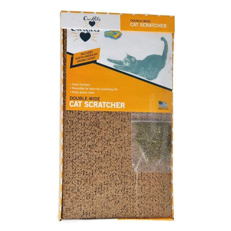 OurPets Cosmic Catnip Cosmic Double Wide Cardboard Scratching Post - 20"L x 9.5"W x 2"H