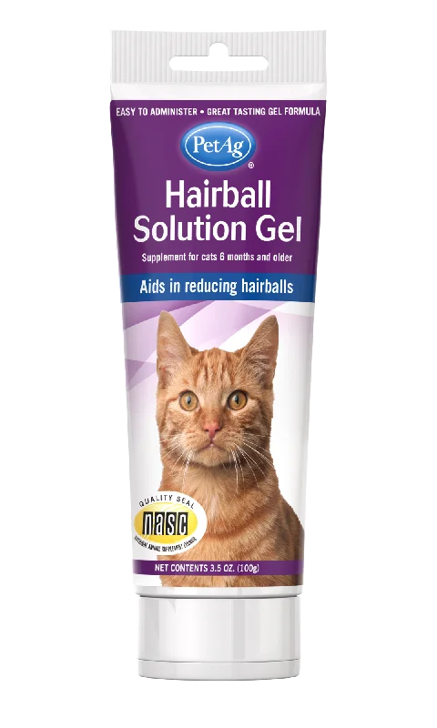 PetAg Hairball Solution Gel Supplement for Cats 3.5oz