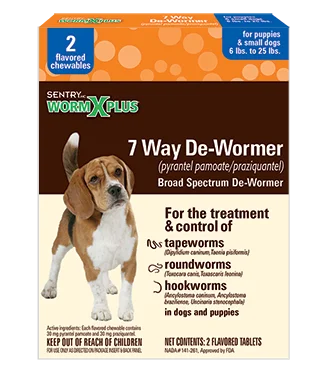 SENTRY HC WORM X PLUS 7 Way De-Wormer for Puppies & Small Dogs