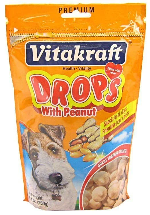 VitaKraft Drops with Peanut Dog Treats - 8.8 oz