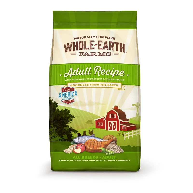 Whole Earth Farms Natural Dry Dog Food; Adult Recipes & Puppy Recipes