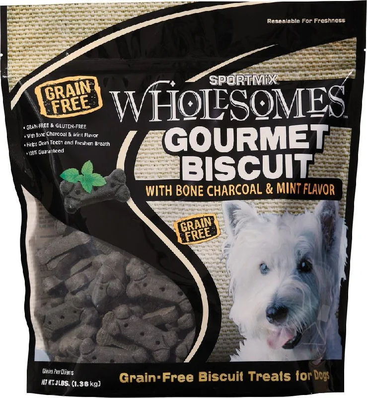 Wholesomes Gourmet Biscuits with Charcoal & Mint Flavor Grain Free Dog Treats