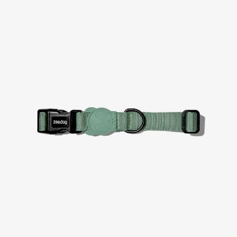 Zee.Dog Solids Collar Army Green S